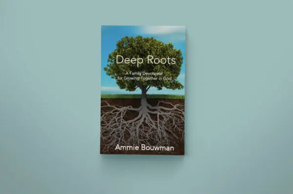 A book cover with an image of a tree and the title deep roots.