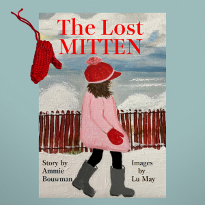 A book cover with a girl in pink and red hat.