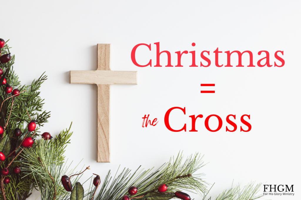 A cross with the words christmas is the cross