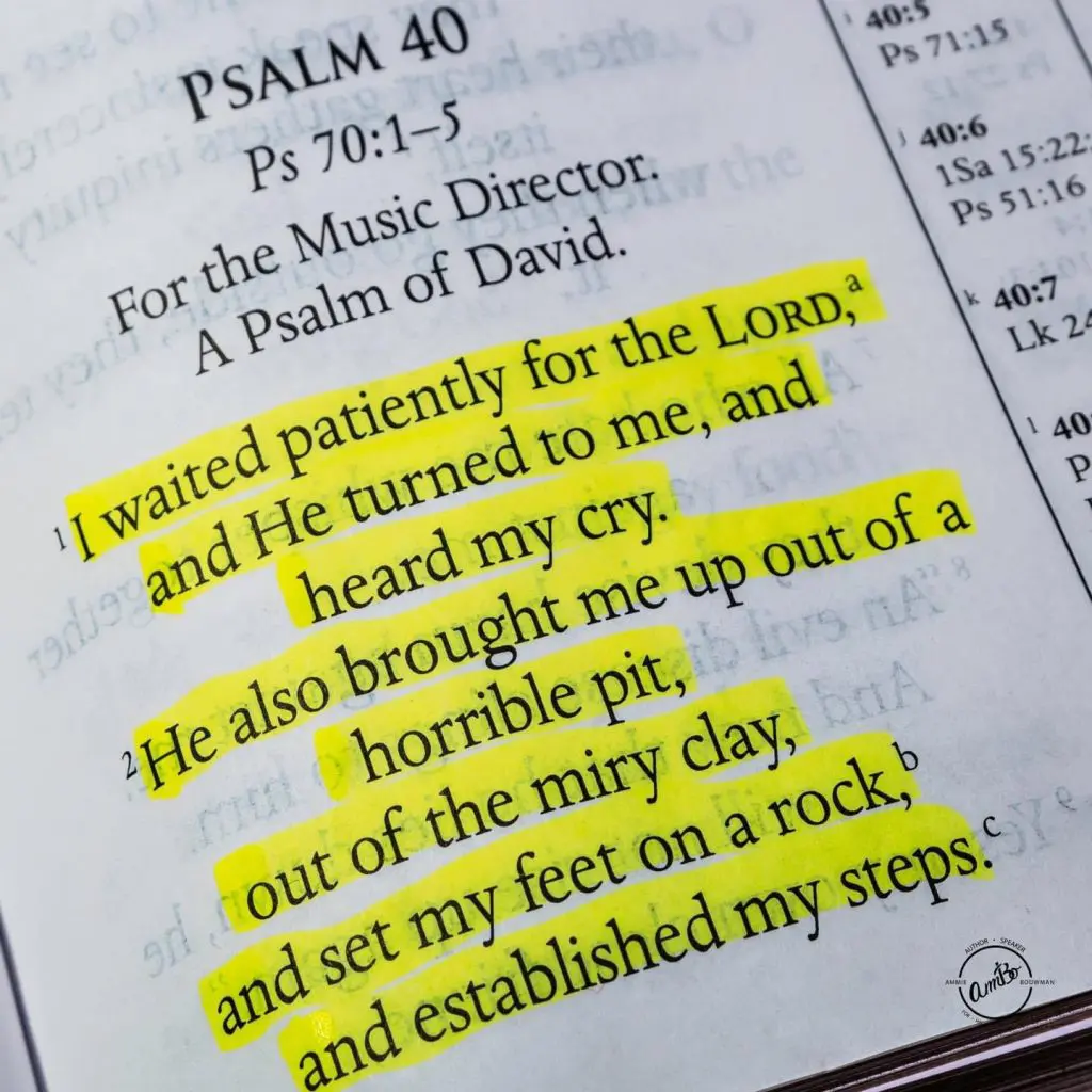 A bible opened to psalm 4 0.